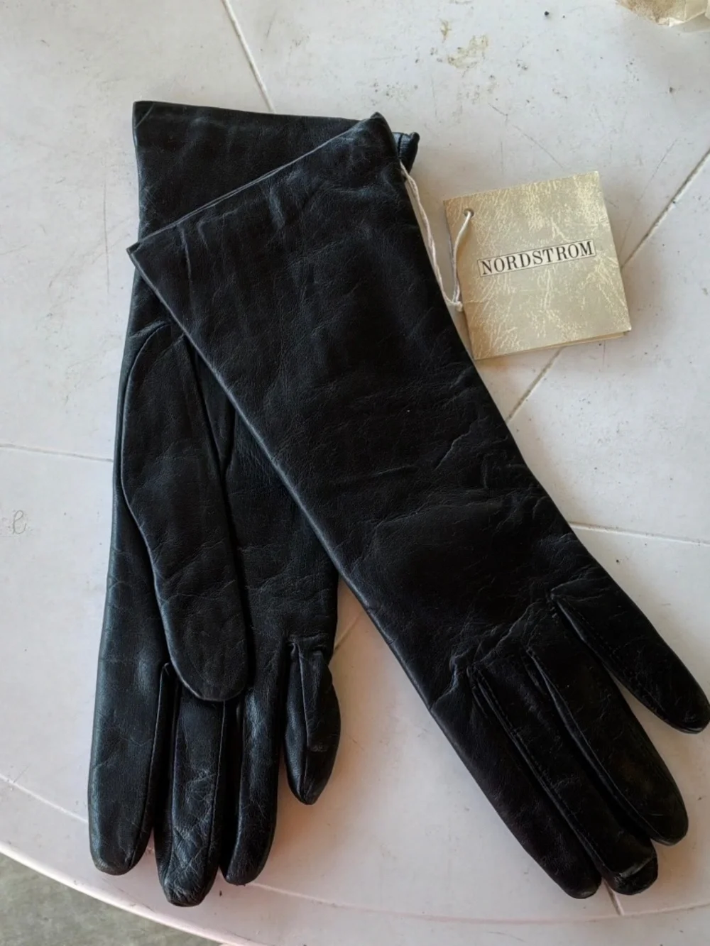 NORDSTROM CASHMERE-LINED LEATHER GLOVES